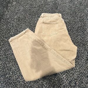 Stylish Tan Straight Leg Women's Jeans